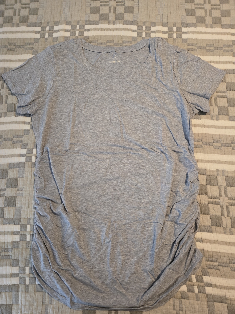 Women's Ruched Side Tee Maternity - Light Gray